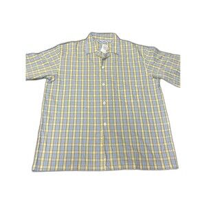 NEIMAN MARCUS by Bonsoir Cotton Yellow Plaid Mens Pajama‎ Top England